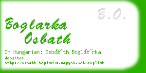 boglarka osbath business card